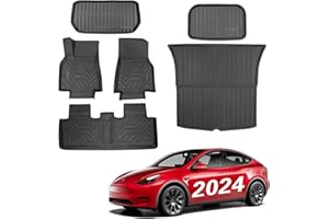 BASENOR Tesla Model Y mata podłogowa TPE pełny zestaw maty wytrzymałe na każdą pogodę wodoodporne akcesoria do toreb ładunkowych pasują do modelu Y 2022 2021