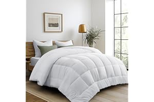 DUANDUAN DUANDAUN Bettdecke 240 x 260cm 4 Jahreszeiten Bettdecke,Mikrofaser Steppdecke, Weiche und Bequeme Ganzjahresdecke, Deal für Allergiker, Weiß