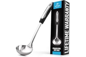 Zulay Kitchen Utensilios de cocina de acero inoxidable, utensilios de cocina de acero inoxidable, utensilios de cocina duraderos, accesorios de cocina de metal, herramientas de cocina fáciles de