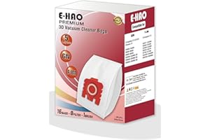 E-HAO Pack de 16 Bolsas de Polvo 3D Mejoradas para Aspiradoras Miele, Recambio para las Series FJM y GN. Compatible con modelos: Complete C1/C2/C3, Compact C1/C2, Classic C1, S8, S6, S5, S4, S2