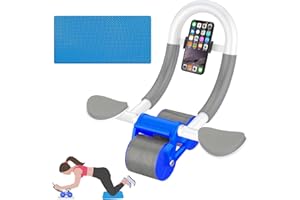 LOYALAEU Roue Abdominale à Rebond Automatique Roue Abdominale Roulette Abdominaux avec Support de Coude Appareil Abdominaux Équipement Fitness avec Clip Téléphone pour Maison Femme Homme