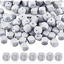 108 Perline In Silicone Con Lettere E Numeri - Cubi Rosa Per Bracciali Fai Da Te - Foto 8