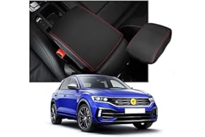 CDEFG Compatible avec VW T-ROC T ROC 2018-2022 2023 2024 Housse de Protection pour Accoudoirs Voiture Console Centrale Accoudoir Couverture Couvercle de boîte d'accoudoir T ROC 2023 2024 Accessoire