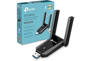 TP-Link Archer TX30U Plus WiFi 6 WiFi USB 3.0 AX1800Mbps, 2 Antenne ad Alto Guadagno Multi-Direzionale, Wireless Dual Band 5GHz 1201 Mbps+ 2.4GHz 574 Mbps, Supporta Windows 11/10, MU-MIMO, OFDMA