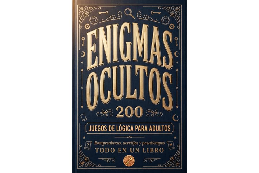 Enigmas ocultos - 200 juegos de lógica para adultos. Rompecabezas, acertijos y pasatiempos, todo en un libro: Un regalo origi