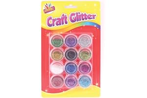 ART BOX Artbox Ensemble 12 Pots Poudre A Paillettes Loisirs Créatifs