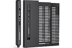 ARROWMAX Electric Schraubendreher, 74 in 1 Mini -Leistungsschraubendreher mit 70 magnetischen Bits, 5 Drehmomentmodi, wiederaufladbare kleine Kabelschraubendreher für Telefon (SES Ultra) schwarz