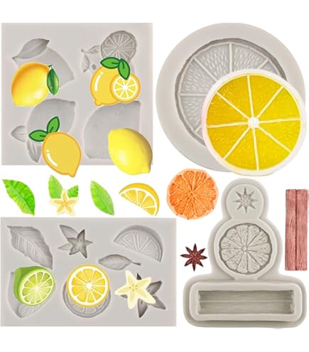 XMOLDNMS Silikonformen Für Zitronenscheiben - Fondant & Schokoladenformen Für Kuchen-Dekoration