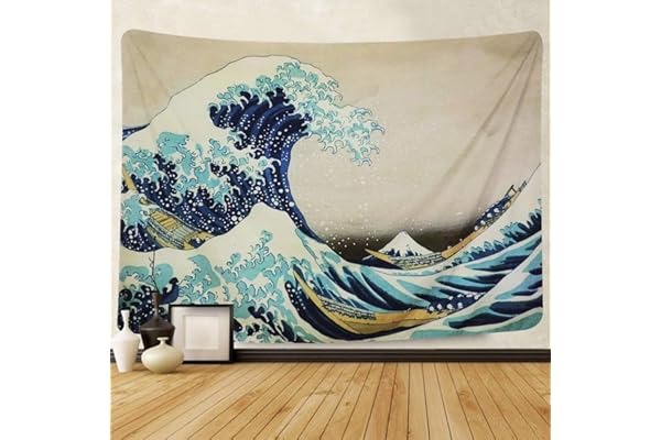 Dremisland 200x148 cm Indien Tapisserie Tenture Murale Tapisseries 36 Views Le Grand Vague Off Kanagawa Mandala Tapisserie Tenture Murale Poster Japonais Peinture Hokusai Estampes