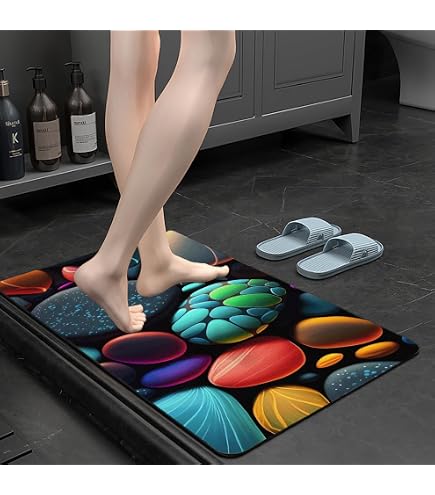 Tapis Diatomite Absorbant 50x80 Cm - Pour Machine à Café & Salle De Bain - Séchage Rapide & Antidérapant