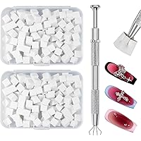 KEWUF 100 Nagelschwämme + Metall-Halter + Pinsel-Applikator – Für Gradient-Nageldesign, Maniküre-Zubehät, Inkl. 4 Ersatzköpfe