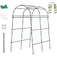 Rod Trellises GiantexUK 7.5FT/230CM Garden Arch Trellis, Extra Tall Metal Tunnel ...