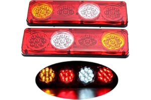 HEHEMM 36 LED wodoodporne tylne światła samochodowe lampa stoper światła kierunkowskazy światło przeciwmgielne światło tylne światło zewnętrzne do przyczepy przyczepy przyczepy przyczepy ciężarówki ciężarówki 36 LED 24 V (2 szt.)