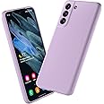 Foluu Designed for Samsung Galaxy S21 FE 5G Case, Silicone Shockproof Phone Case with [Soft Anti-Scratch Microfiber Lining] for Samsung Galaxy S21 FE 5G 2022 (Purple)
