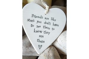 EAST OF INDIA New Ceramic Hanging Heart - Friends are like Stars, Wedding