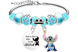 PQKL-party Pulseras Anime,Anime Pulseras Niña, Anime Pulseras Regalos Joyería Pulsera,Anime Pulseras Acero Inoxidable para Cumpleaños de Niñas