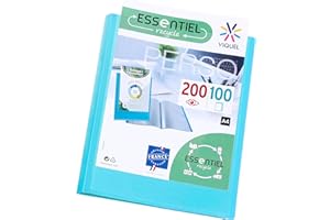 Viquel – Portavistas A4 200 vistas ESSENTIEL – Portadocumentos personalizable – Fabricado en Francia – 100 fundas de calidad lisa – Azul turquesa