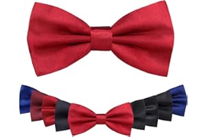 EHIOG Pre-Tied Bow Tie for Men, Adjustable Bowtie, Tux Bowtie Formal Neck Bowtie Satin Bow Tie for Party Wedding