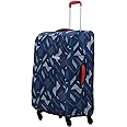 BIGWING Protective Cover in Polyester Fabric with Geometric Print for | 20' Inch 55 cm Small Size | Soft Luggage Trolley Bag Cover (Fits Only On Fabric Trolley Bag)