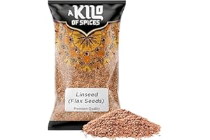 A Kilo of Spices | Brown Whole Flaxseed 1 Kg, Linseed High Fibre Source with Antioxidants, Rich in Omega-3, Non-GMO, Vegan, Restores Gut Health, Plant-Based Protein Powerhouse (1 Kg)