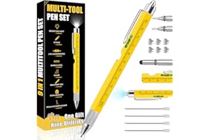 GHHFKGL Pen Gifts for Men, 9 in 1 Multitool Pen, Cool Gadgets Tools for Men, Birthday Gifts for Men Who Have Everything, Unique Gifts for Men, Husband, Grandpa, Engineer, Handyman