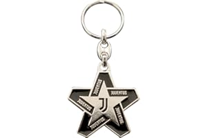 Giemme Portachiavi Stella Juventus JUST001 in Metallo NIKEL Logo SMALTATO