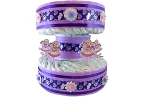 TIERNOS MOMENTOS Tarta de pañales Carrusel Tiovivo para niña