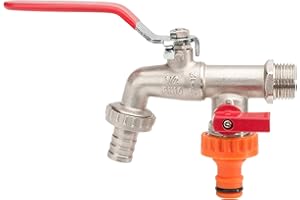 INVENA Double Magasins Dusine Robinet Jardin Vanne Bille Robinet 1/2" x 3/4" x 3/4" BSP