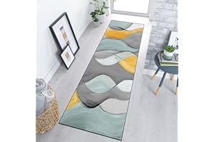 SUNLIMEI Alfombra de Cocina 85 x 480 cm Lavable, Pelo Corto, Suave Alfombra Pasillo Larga Diseño Vintage, Antimanchas para Cocina, Pasillo, Dormitorios, A