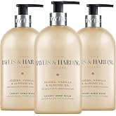 Baylis & Harding Jojoba, Vanilla & Almond Oil Hand Wash, 500 ml (Pack of 3) - Vegan Friendly