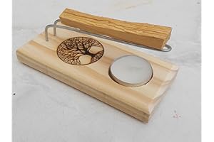 YA-DECOREGALOS Quemador de Madera para Palo Santo e Incienso, Diseño Árbol de la Vida, con Portavelas y Varillas Metálicas y Palo Santo, Elimina y purifica Espacios