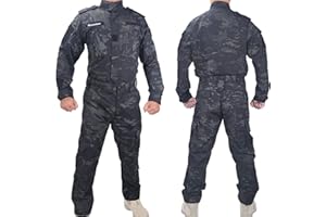 Kecrotac Tactical Military Camo BDU Uniform Set für Männer Kampfhemd und Hosen Ripstop Kleidung für Outdoor Jagd Airsoft Paintball