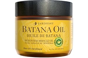 JARDIENT Raw Batana Oil for Hair Growth: Dr Sebi Organic Batana Oil from Honduras - 100% Pure & Natural - Promotes Thicker & Stronger Hair for Men & Women (4.2 OZ)
