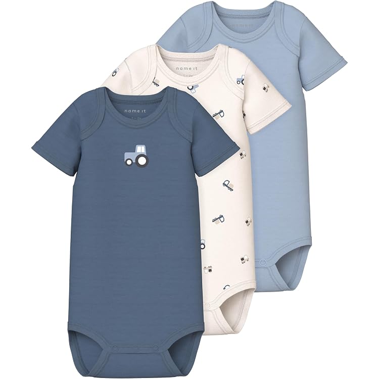 NAME IT Bio-Bodys Für Jungs – 3er Pack Aus Weicher Bio-Baumwolle