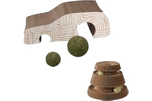 Love Story, Jouet Griffoir Magique Aimante avec Balles Herbe À Chat Carton 18,4 x 7 x H6 cm