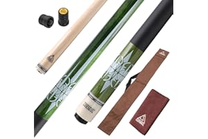 CUESOUL 58 Pouces Queue de Billard,21oz,13mm Pointe de Queue de Billard avec enveloppe Irlandaise,emballée dans Un Sac de Queue Bleu/Marron