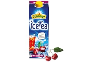 ‎PFANNER Pfanner IceTea Wildkirsche – Direkt aufgebrühte Schwarzteesorten kombiniert mit Kirschsaft (1 x 2 l)