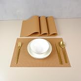 MAXSTYLE Prism Ochre 4 Par&ccedil;a Amerikan Servis 30x45 cm