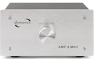 Dynavox AMP-S MK II, stojak selekcyjny wzmacniacz/głośnik, metalowe podwozie, aluminiowy 4 mm, listwa śrubowa i wtyczki bananowe, kolor srebrny