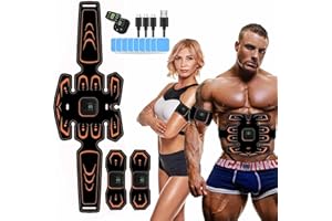 YOUKK Elettrostimolatore per Addominali EMS Stimolatore Addominale, USB Ricaricabile, Elettrostimolatore Muscolare Professionale per Braccio/Gambe/Glutei