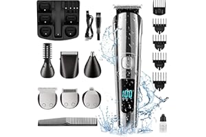 Haarschneidemaschine Professionelles, BelonLink 11-in-1 Barttrimmer und Haarschneider mit Längeneinstellungen, Haartrimmer, Wiederaufladbar,LED-Anzeige, Geschenk Mann für Gesichts-, Kopf, Körperhaare