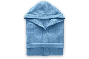 Dolphin Accappatoio spugna bambino/bambina ACTIVE JR con cappuccio da 6 a 14 anni cotone