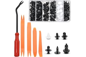 YIBANG 100 Stück Auto Befestigung Clips, Universal Türverkleidung Klammern Stoßstangen Zierleisten Befestigungclips Plastikklips Set mit Demontage Werkzeug Lösewerkzeug Car Retainer Kit