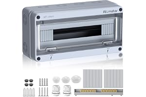 ALLmeter Ytmonterad fördelningsbox, 18 moduler, IP65, liten fördelare