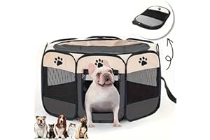 ALLESHELFER Welpenauslauf, Welpenlaufstall, Laufstall Hund, Katzengehege, Hundelaufstall für Wohnung, Welpenauslauf Indoor, Laufstall Katze, Hasengehege, Kaninchengehege, (grau, 74x74x43cm, 6)