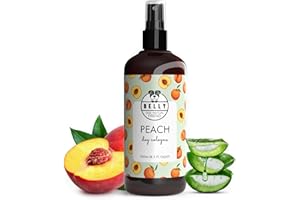 BELLY OUR MUTUAL FRIEND Belly Natural Dog Perfume & Deodorant Spray, Long-Lasting Dog Smell Eliminator - Freshens Coat, Neutralizes Odors, Vegan Formula for Daily Use, 250ml (Peach Blossom)