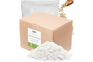 ‎BOYUJK Sojawachs flocken für Kerzen 5kg, BOYUJK Premium Natürlich Kerzenwachs, 100% Sojawachs für die Kerzenherstellung aus biologischem Anbau, ohne Zusatzstoffe, Harmlos und Rein