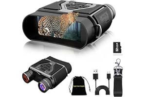 XILECAM Prismaticos Vision Nocturna Tarjeta de 32 GB Binoculares Visión Nocturna con Cámara Ideal para Camping, Caza y Observaciones Visores Nocturnos Caza Excelente Regalo para Hombres