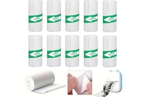 FDRJKN 10 Rolls Mini Printer Sticker Paper Roll, Thermal Printer Paper, Mini Printer Paper, Thermal Printer Sticker Roll, for Most Kids Instant Camera, Kids Instant Camera Refill Mini Printer Paper