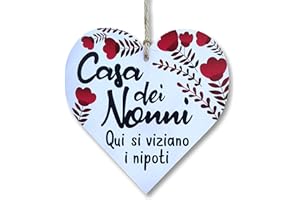 CARISPIBET Casa dei Nonni | segno decorativo per la casa segni regalo decorazione della casa del soggiorno 12 x 12 cm